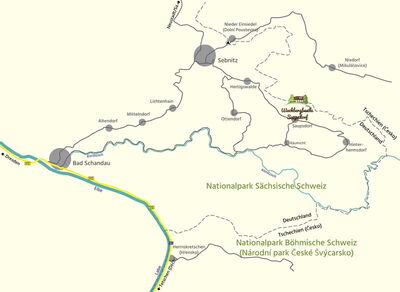 Anfahrt Wachbergbaude Saupsdorf